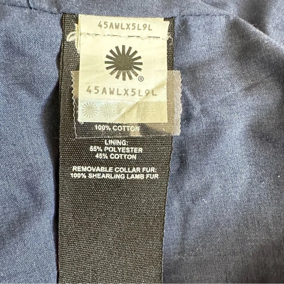 UGG Jeans Jacket Size Small Cotton Removable Shearling Lamb Fur Collar Preppy - Picture 12 of 14